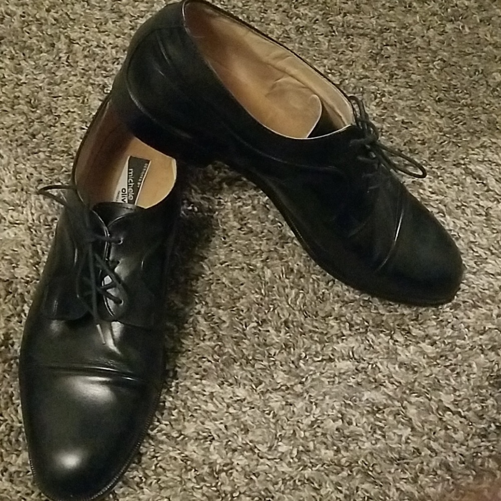 Michele olivieri black dress shoes